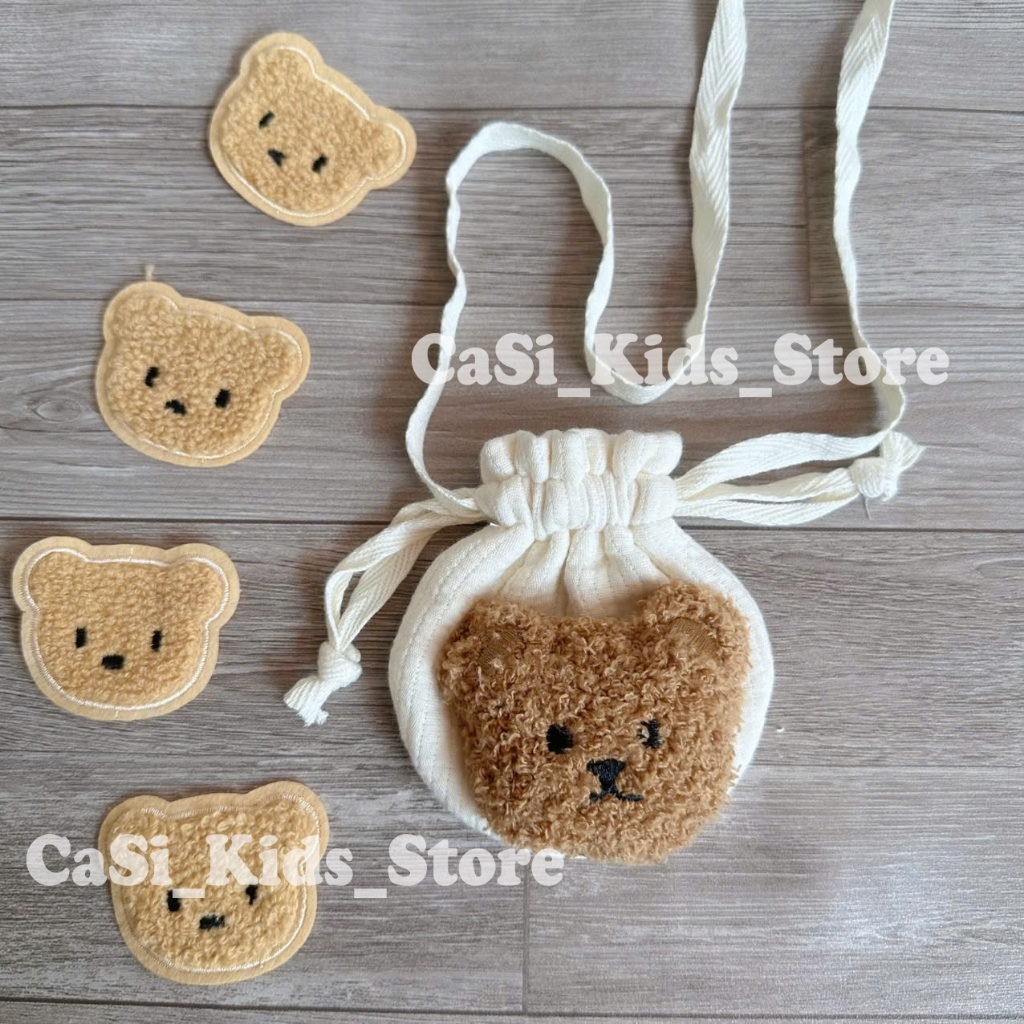 Túi Tỏi Cho Bé Hình Gấu Dễ Thương, Túi Vải Đựng Tỏi Sơ Sinh – Phụ Kiện Cho Bé - CaSi