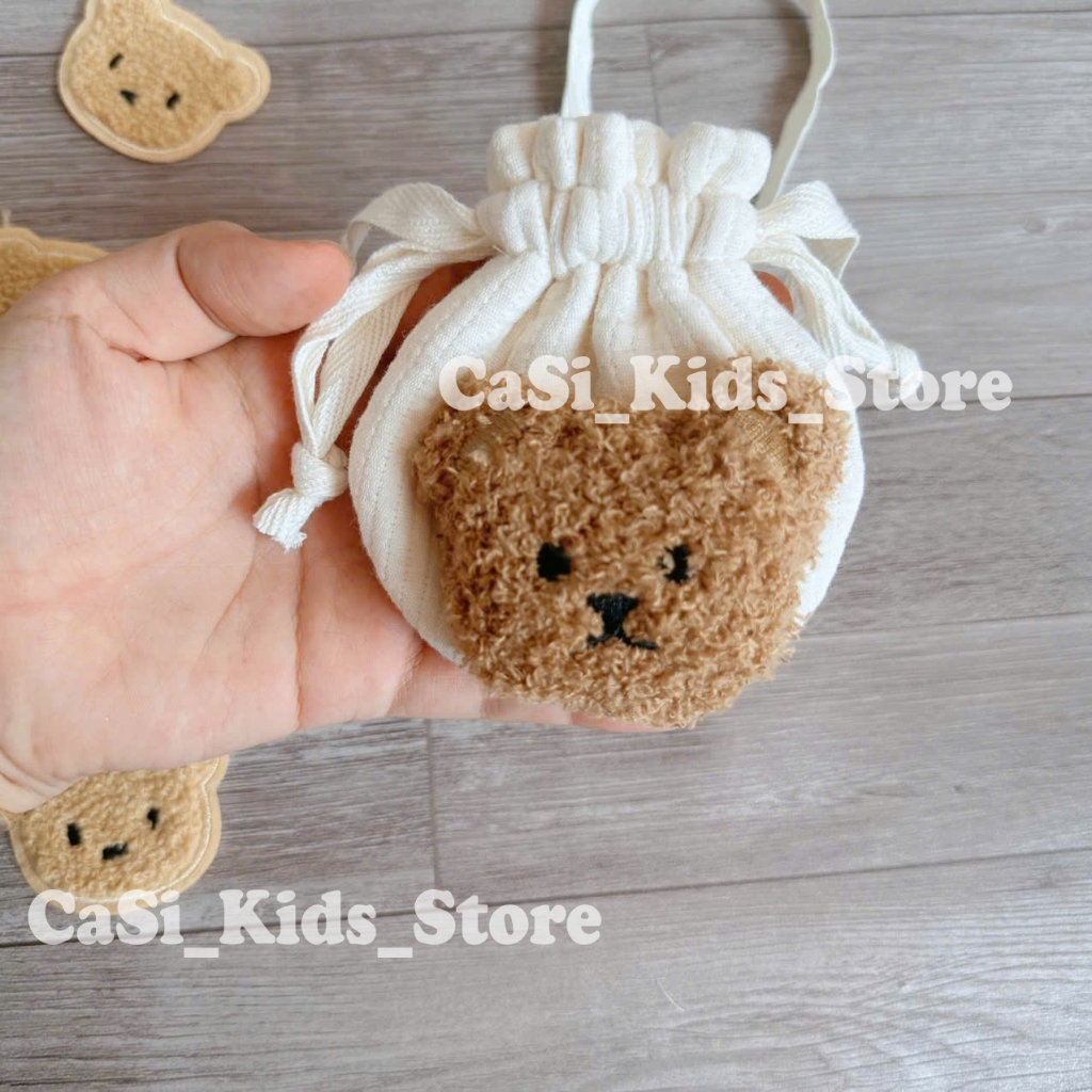 Túi Tỏi Cho Bé Hình Gấu Dễ Thương, Túi Vải Đựng Tỏi Sơ Sinh – Phụ Kiện Cho Bé - CaSi