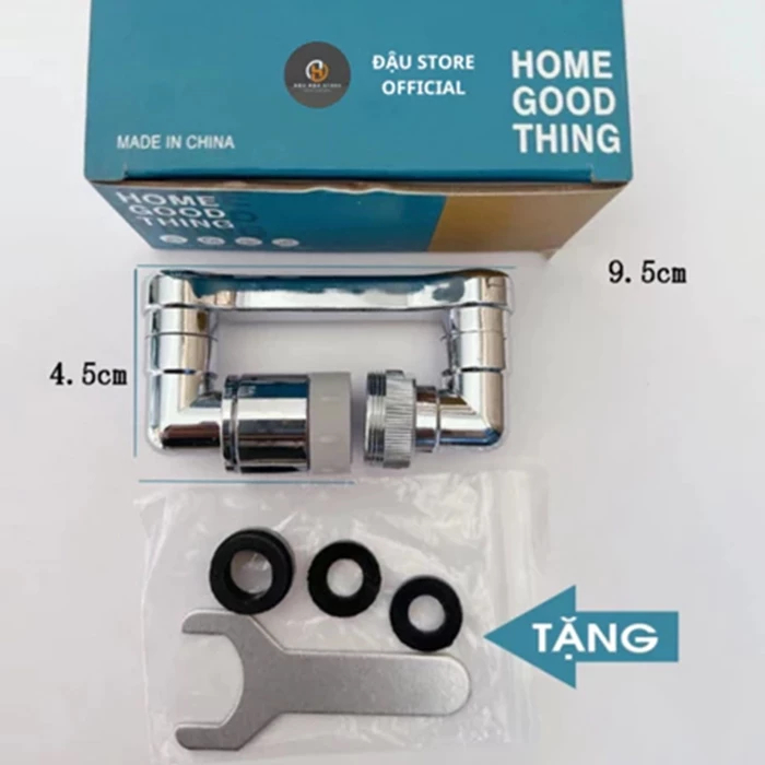 Đầu Nối Vòi Nước INOX Thông Minh Xoay 1080° Cho Bồn Rửa Chén Với 2 Chế Độ Phun Nước Tiết kiệm