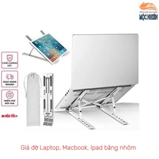 Giá đỡ LAPTOP, MACBOOK, IPAD có thể điều chỉnh được độ cao, chất liệu nhôm siêu bền
