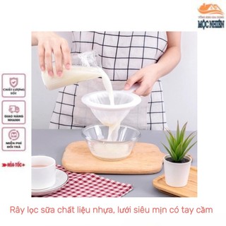 Rây lọc sữa chất liệu nhựa, lưới siêu mịn có tay cầm - đa năng, tiện dụng