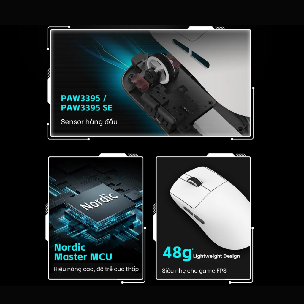 [GIAO NGAY] Chuột Gaming Không Dây VXE R1 SE+ | R1 | R1 PRO | R1 PROMAX - Hàng MỚI chính hãng - BH 12 Tháng