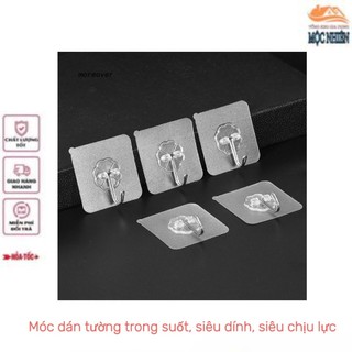 Combo 10 Móc dán tường trong suốt siêu dính, siêu chịu lực