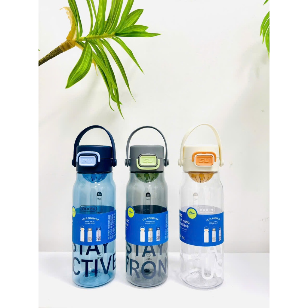 [NEW] Bình nước KITA BASE Inochi tích hợp quai xách, nắp đậy chống rò rỉ, có lưới lọc và vạch chia dung tích tiện lợi