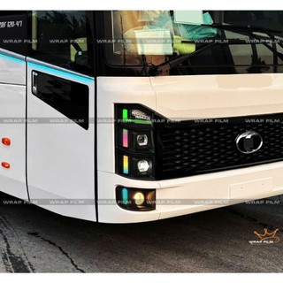 Decal dán đèn THACO CRUIZER, THACO TB120S, dán đổi màu đèn xe khách 29 chỗ, xe 45 chỗ