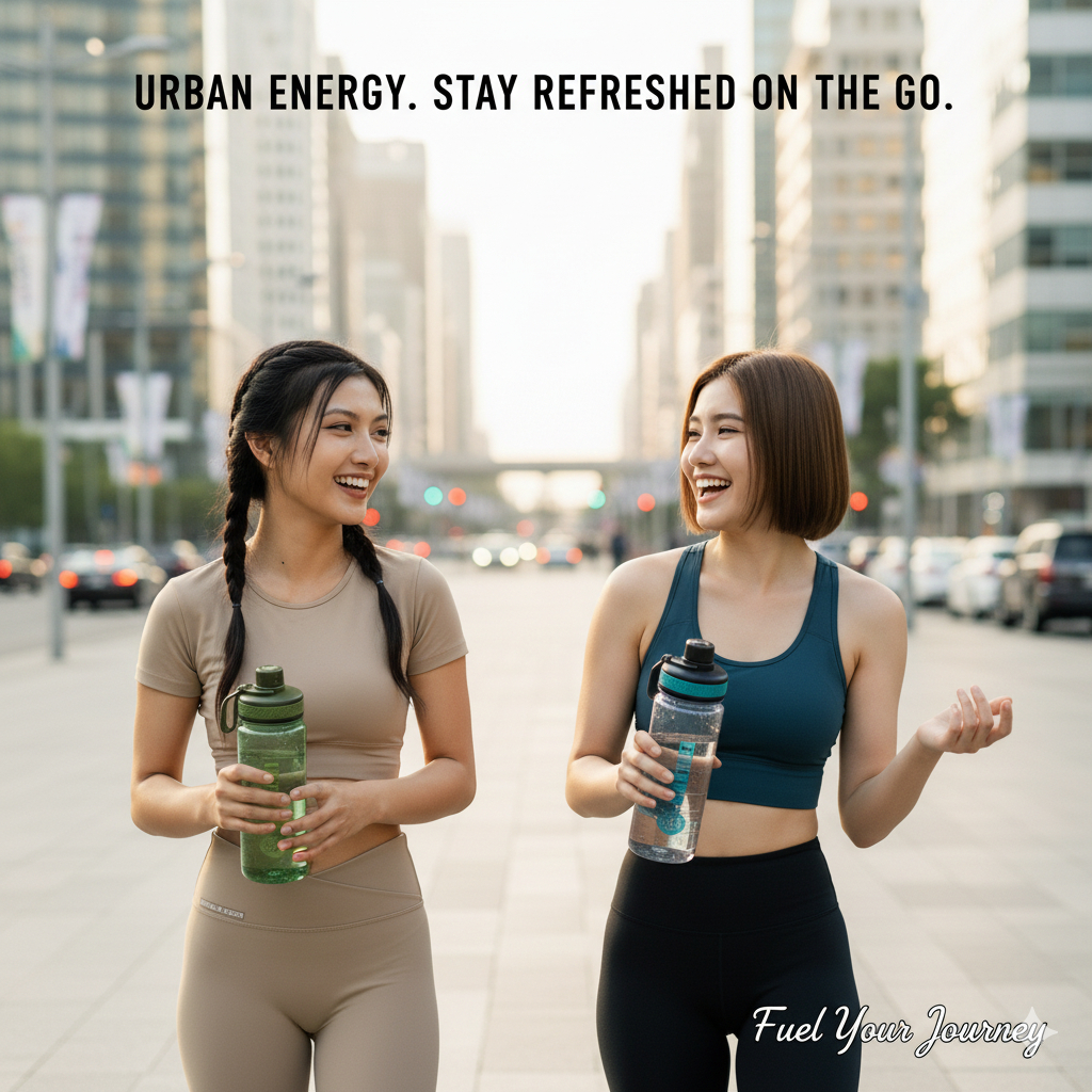 Bình Nước Thể Thao Tritan Ucare 1.1L Không BPA Nắp Vặn Chống Rò Rỉ Bình Nước Gym Đi Học Văn Phòng