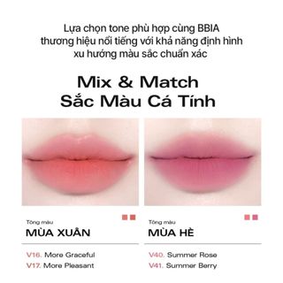 [Y340] Son Kem Lì BBIA Last Velvet Tint MLBB Edition - Re-new Version - Son kem nhung thuần chay, nhẹ môi