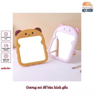 [Hình gấu] Gương soi để bàn hình gấu siêu dễ thương, tiện dụng
