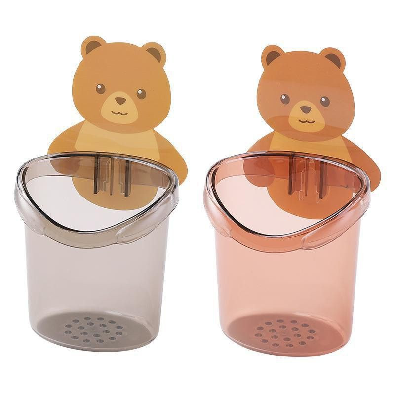 Cốc Gấu Đựng Bàn Chải Kem Đánh Răng Dán Tường Đa Năng -8668