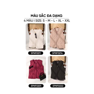 5PNF02,5PNF03 Áo gile phao CARDINA chất liệu gió chần bông siêu nhẹ giữ ấm tốt 5PNF02, 5PNF03
