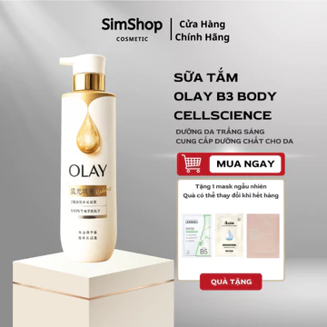 Sữa tắm trắng da Olay B3 Vitamin C SimShop20 trắng da cấp ẩm cho làn da trắng sáng mịn màng 500ml