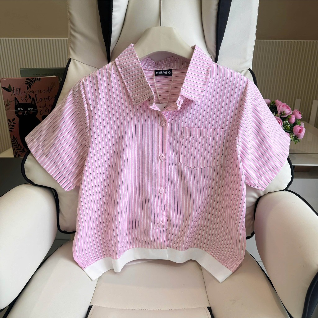 Set Đùi Mirage Sọc Hồng Basic Dễ Thương Local Brand.