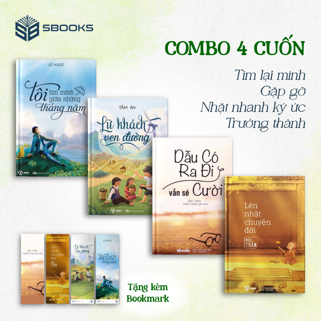 Combo 4 Cuốn Sách Hay: Tôi Tìm Mình + Lữ Khách Ven Đường + Lén Nhặt Chuyện Đời + Dẫu Có Ra Đi - SBOOKS
