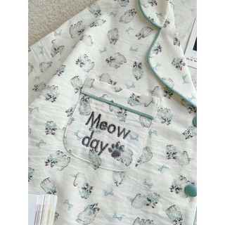 𝗛𝗮̀𝗻𝗴 𝗰𝗵𝗶́𝗻𝗵 𝗵𝗮̃𝗻𝗴 Bộ ngủ pyjama đũi nhật hoạ tiết mèo xinh form rộng O.N WORKSHOP