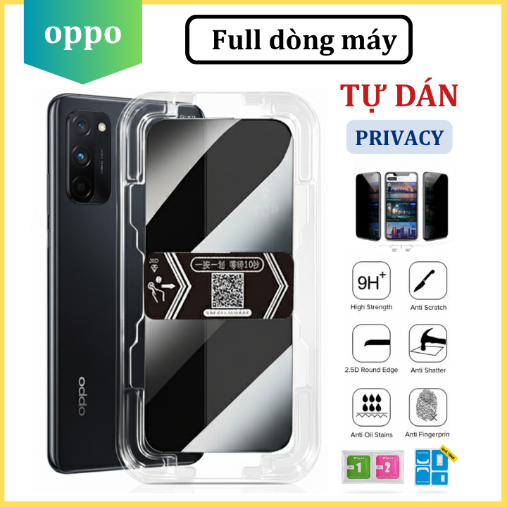Cường lực Khung Tự Dán Chống Nhìn Trộm Oppo A6 A5 A3 A3x A60 A98 A97 A96 A95 A94 A93 A79 A78 A77 A76 A58 A57 A56 A55 A54