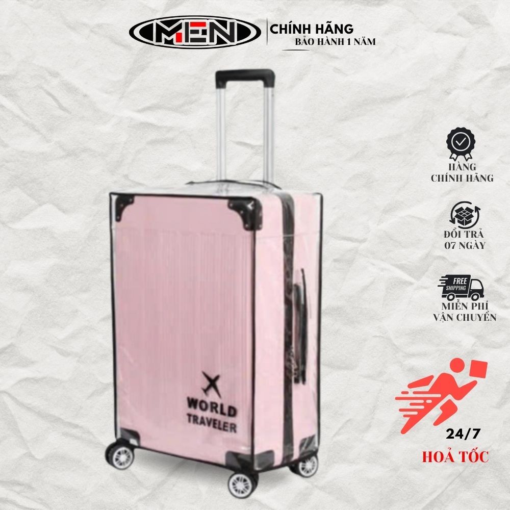 Trùm nhựa trong phủ vali thiếu niên 18-30inch M.E.N khe kéo gấp gọn tiện dụng [GIAO NHANH 2H]
