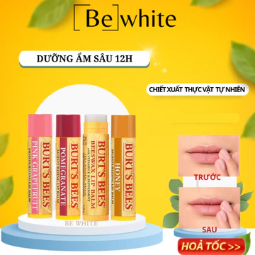 Son Dưỡng Môi Burt's Bees Beeswax 4.25g Hàng Mỹ Nhiêu Mùi