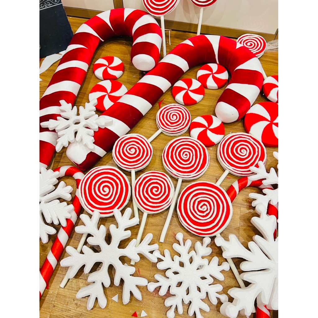 Mô Hình kẹo tròn trang trí Noel