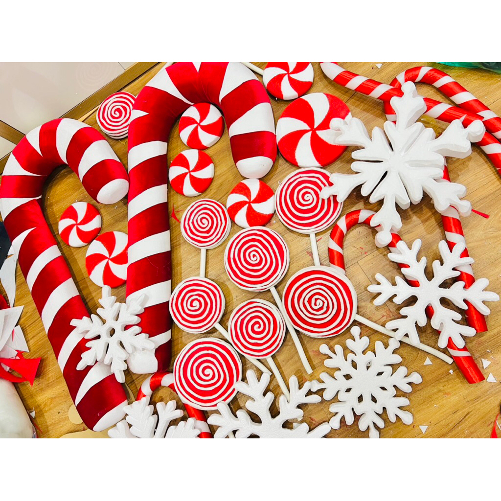 Mô Hình kẹo tròn trang trí Noel