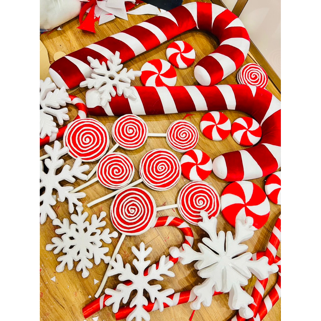 Mô Hình kẹo tròn trang trí Noel
