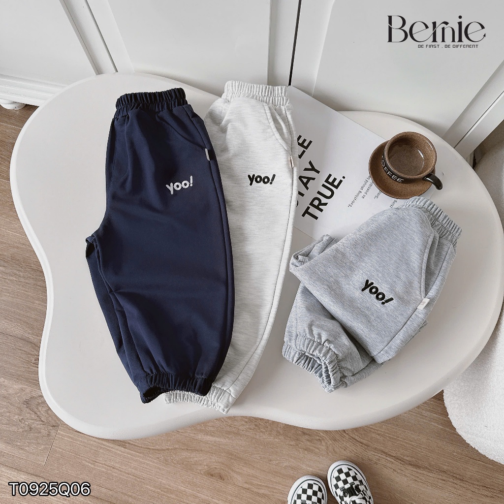 [Top 1 bán chạy] Quần dài cotton da cá bé trai, quần thu đông trơn màu basic cho bé