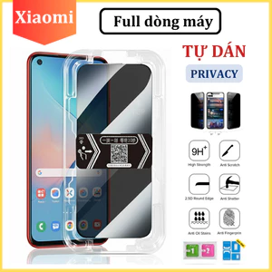 Cường lực Khung Tự Dán Chống Nhìn Trộm Xiaomi 14T 13T 11T Pro Xiaomi 15 14 13 Poco X7 X6 X5 X4 X3 C55 C61 C65 C71 C75 M6