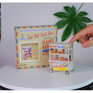 Mô hình gỗ tự lắp ráp DIY- Thế Giới Tí Hon- Hàng Rong - XE BÁNH MÌ VIỆT NAM - HR13 (Sản phẩm chưa kèm keo)