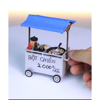 Mô hình gỗ tự lắp ráp DIY- Thế Giới Tí Hon- Hàng Rong - XE BỘT CHIÊN -MÃ SP: HR14 (Sản phẩm chưa kèm keo)
