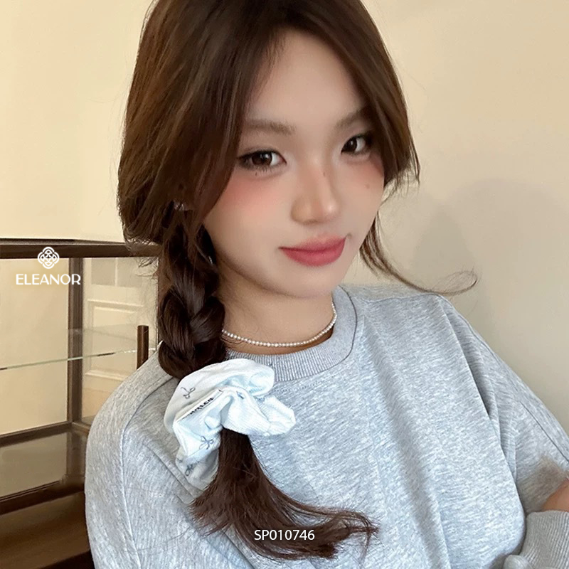 Dây buộc tóc nữ scrunchies Eleanor Accessories họa tiết nơ phụ kiện tóc dễ thương dây cột tóc 10746