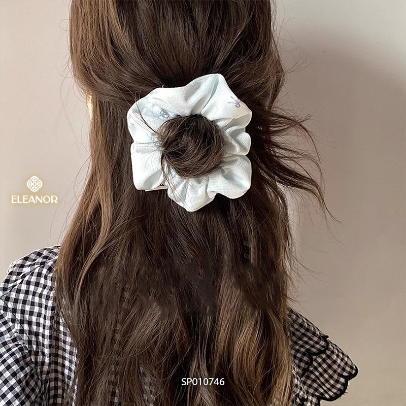 Dây buộc tóc nữ scrunchies Eleanor Accessories họa tiết nơ phụ kiện tóc dễ thương dây cột tóc 10746