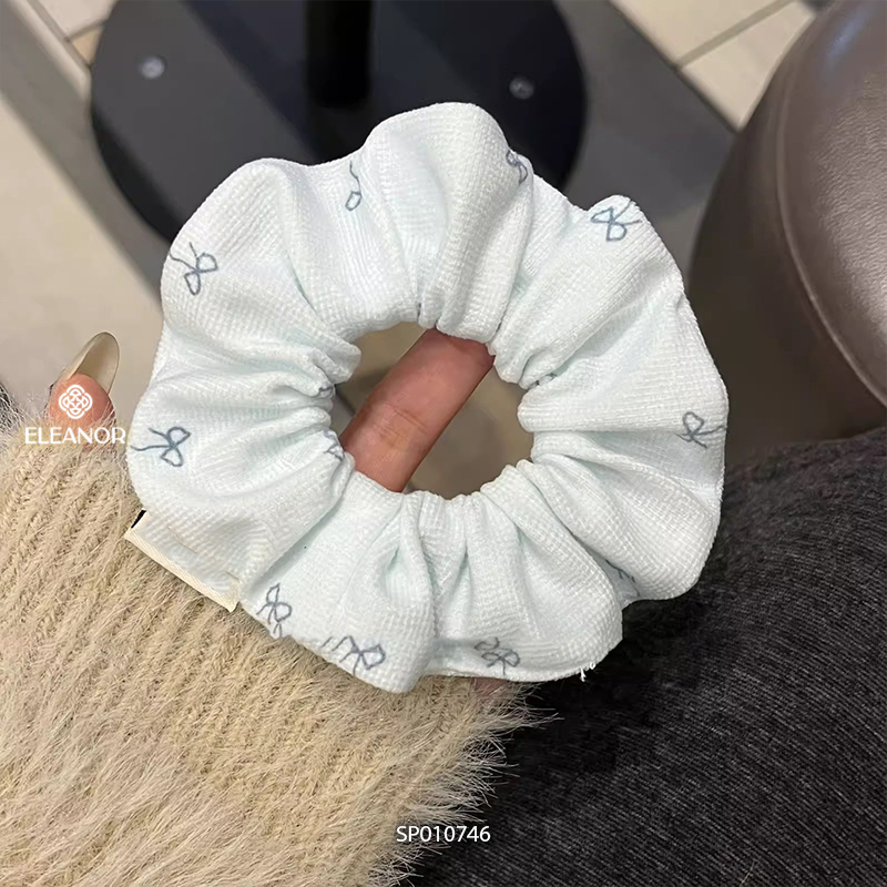 Dây buộc tóc nữ scrunchies Eleanor Accessories họa tiết nơ phụ kiện tóc dễ thương dây cột tóc 10746