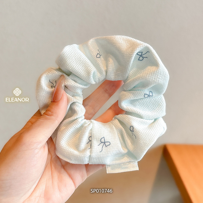 Dây buộc tóc nữ scrunchies Eleanor Accessories họa tiết nơ phụ kiện tóc dễ thương dây cột tóc 10746