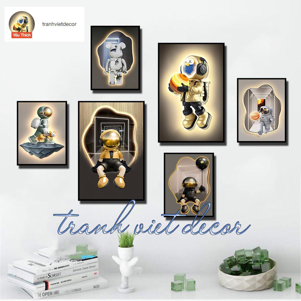Set 6 Tranh Dán Tường, Tranh Decor trang trí Cao Cấp,Trang Trí Decor Gaming / Robot/ Siêu Anh Hùng - S.Home Decor Treo