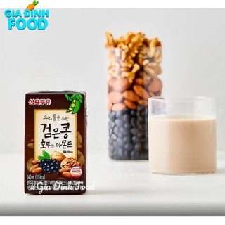 Sữa Hạt óc chó hạnh nhân đậu đen Hàn Quốc - 140ml/ lốc 3 hộp