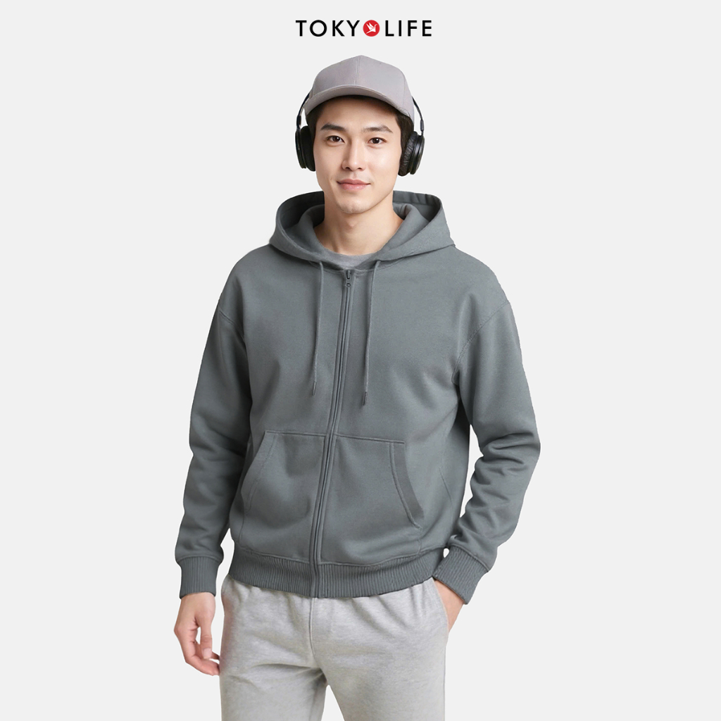 Áo Khoác Nỉ Hoodie Zip Form Unisex Vải Nỉ Chân Cua Dày Dặn Thoáng Mát 40004135 - TOKYOLIFE