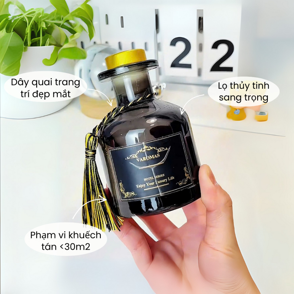 Tinh Dầu VaromaS Thơm Phòng Thiên Nhiên Lưu Hương Lâu Giúp Khử Mùi KT04 KT11