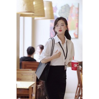 Áo sơ mi LA502 dáng basic nhẹ nhàng