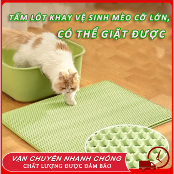 💕💕【120cm*70cm】Thảm hứng cát mèo ，Thảm chống văng cát cho nhà vệ sinh khay chậu cát mèo，hước Lớn Chống Văng Cát Thảm Lót