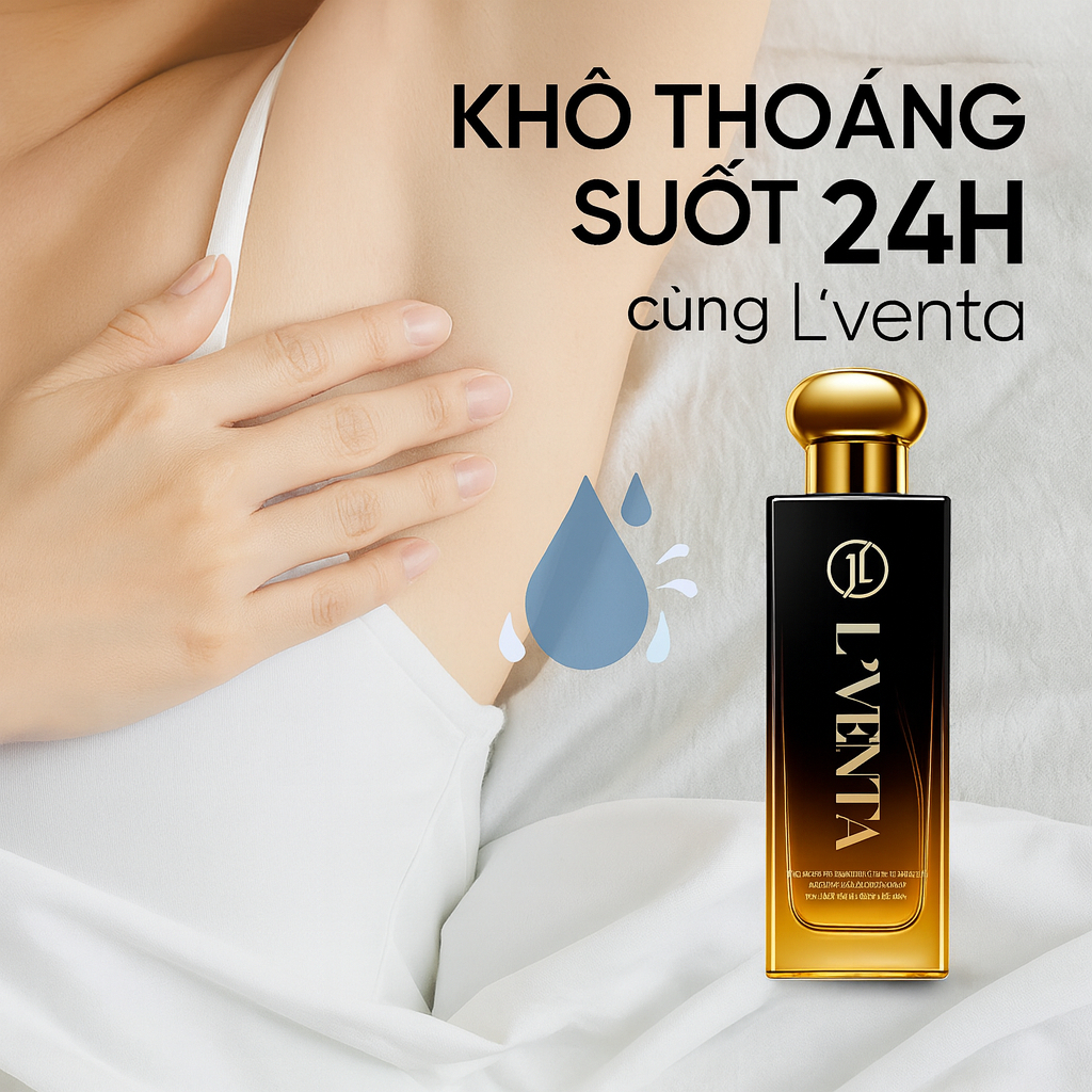 Combo 2 chai xịt L'Venta 45ml (Tổng 90ml) - Giúp ngăn mùi, giữ da khô thoáng