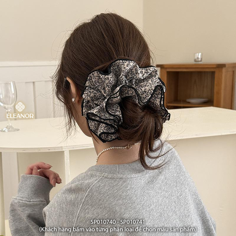 Dây buộc tóc nữ scrunchies to phồng Eleanor Accessories hình hoa phụ kiện tóc 10740