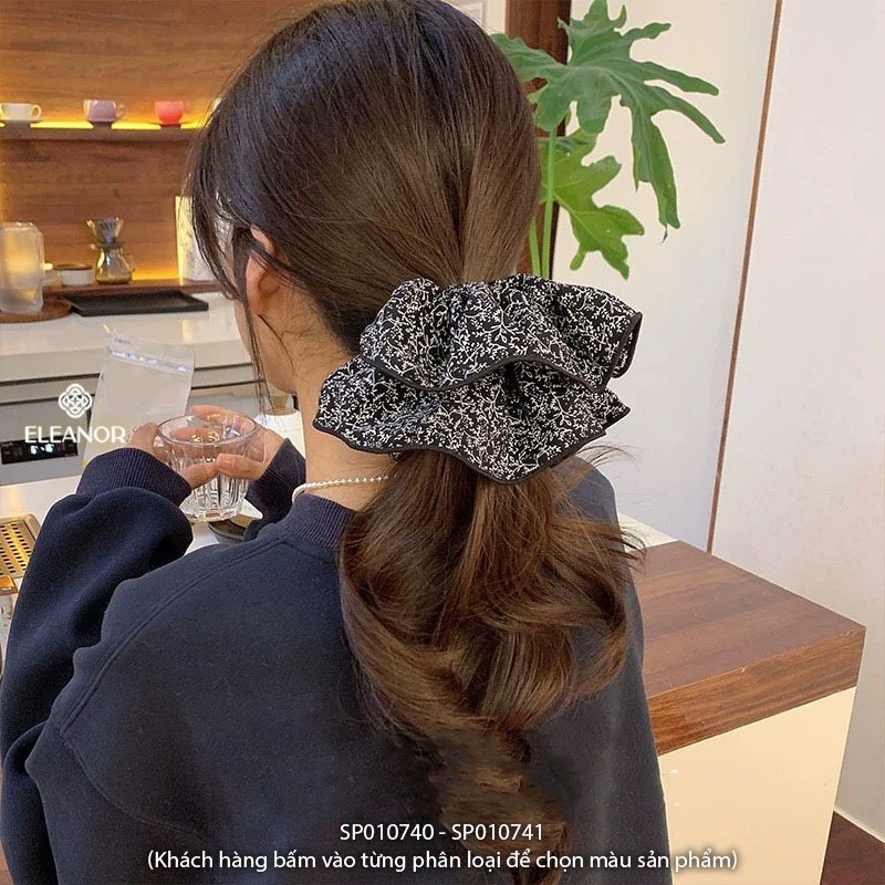 Dây buộc tóc nữ scrunchies to phồng Eleanor Accessories hình hoa phụ kiện tóc 10740
