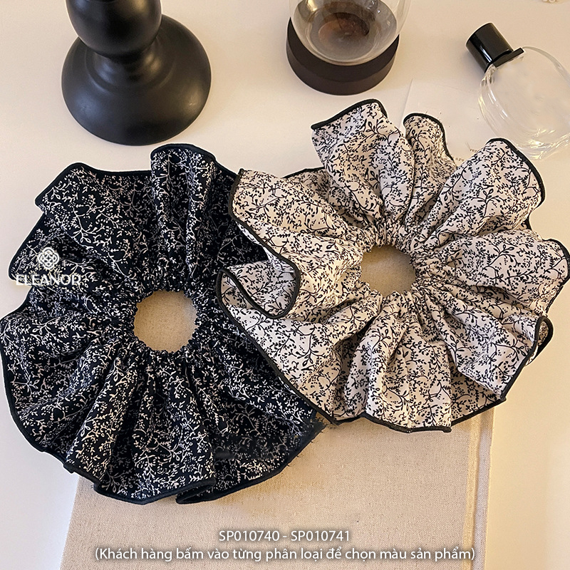 Dây buộc tóc nữ scrunchies to phồng Eleanor Accessories hình hoa phụ kiện tóc 10740