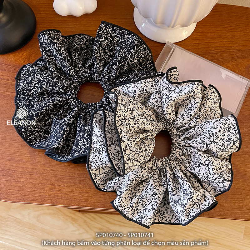 Dây buộc tóc nữ scrunchies to phồng Eleanor Accessories hình hoa phụ kiện tóc 10740