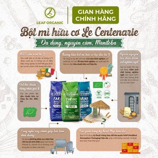 Bột mì đa dụng hữu cơ Simabio Le Centenarie 1kg (Type 0, Type 00)