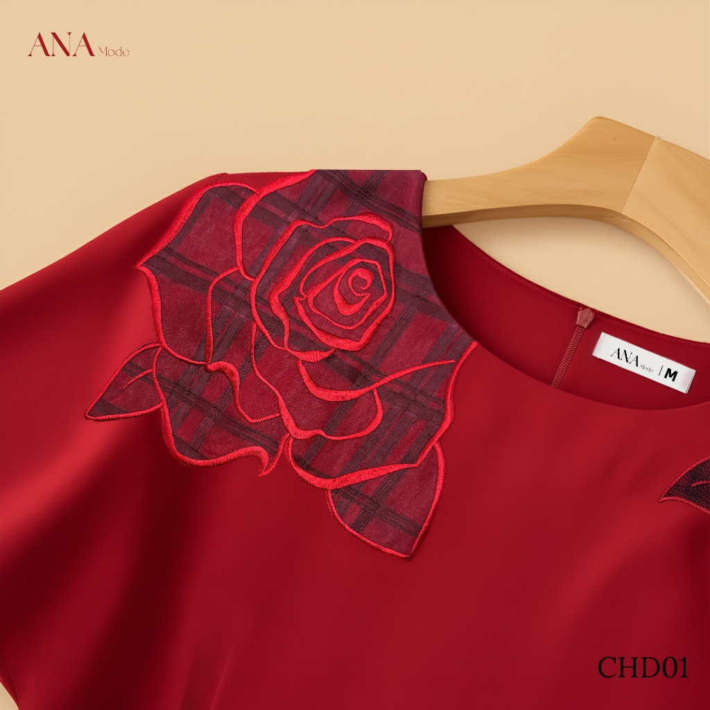 Áo Kiểu Thêu Hoa Trung Niên ANA Mode Chất Liệu Lụa Tô Châu Mềm Mịn Mát Đi Tiệc Quà Tặng Mẹ AK25CHD01