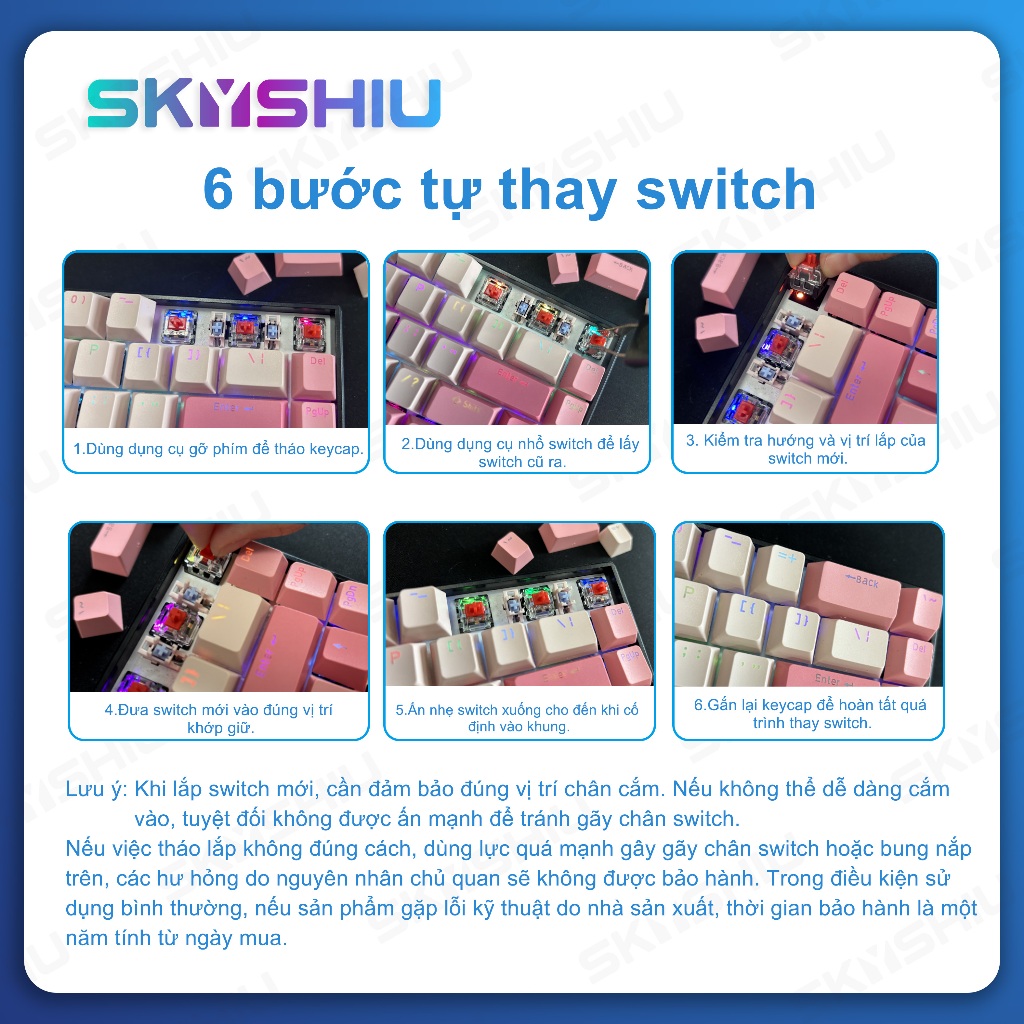 SKYSHIU DRINKEY Switch Red Brown Blue Black 3 PIN Linear Tactile Clicky công tắc bàn phím | BigBuy360 - bigbuy360.vn