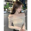 Áo thời trang lệch vai tiểu thư