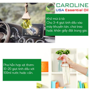 Chai treo tinh dầu Caroline 10ml Hương Sả Chanh xua đuổi côn trùng, khử mùi hiệu quả