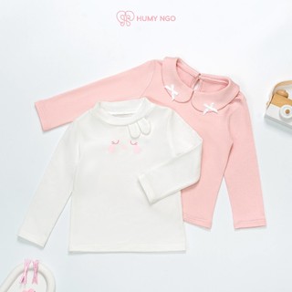 [HUMY NGO] Áo giữ nhiệt bé gái - COMBO áo giữ nhiệt chất cotton dày dặn lót bông nhẹ mềm cho bé gái 2-8 tu
