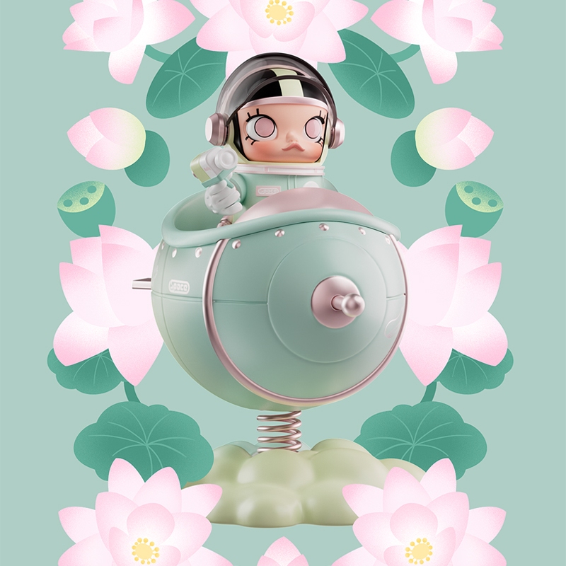 POP MART MEGA SPACE MOLLY 100% Blooming-Lotus Flower | Shopee Việt Nam
